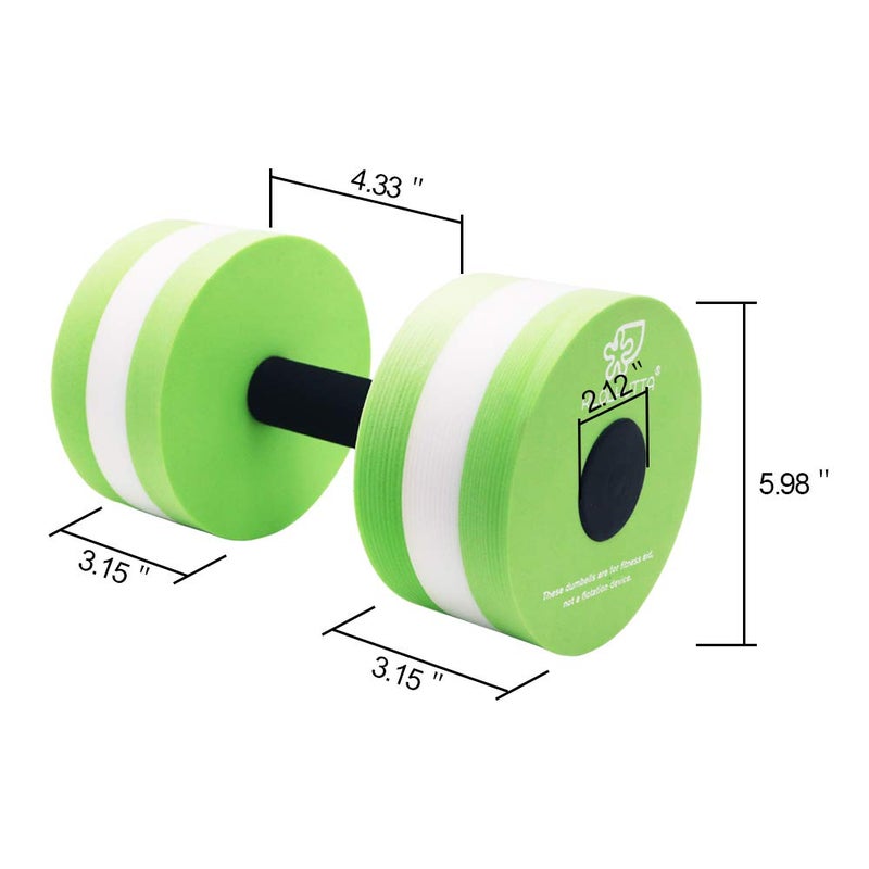 KLOLKUTTA Aquatic Dumbells, 2PCS Water Aerobic Exercise Foam Dumbbell Pool Resistance,Water Aqua Fitness Barbells Hand Bar Exercises Equipment for Weight Loss - Image 2